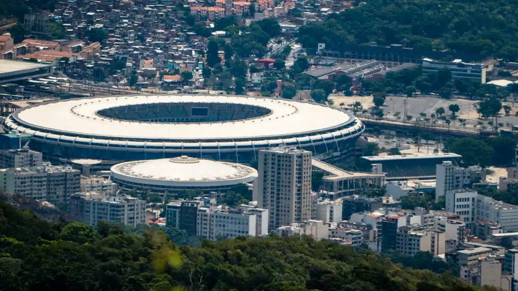 Aerial view of Maracanã Stadium in Rio de Janeiro, host venue for Women's World Cup 2027 matches